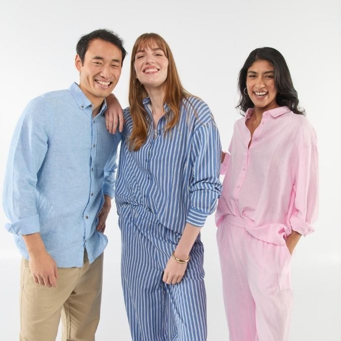 Total look lin jaune pâle femme tendance été 2026